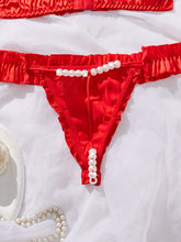 Luxury Satin Nightwear - Two-Piece with Pearl Accents